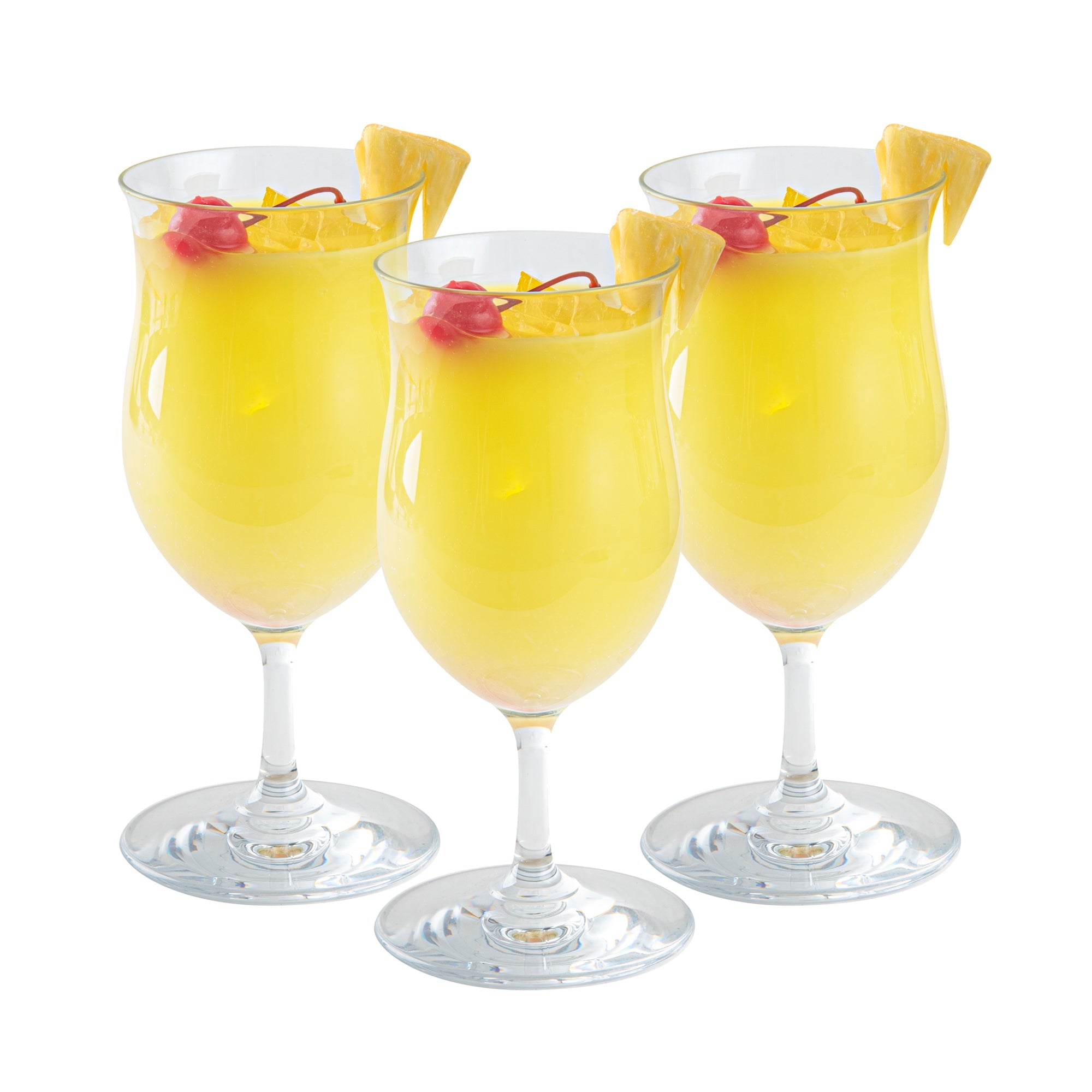 Bev Tek 13 oz Polycarbonate Poco Grande / Pina Colada Glass - 3 1/2" x 3 1/2" x 7 1/2" - 6 count box