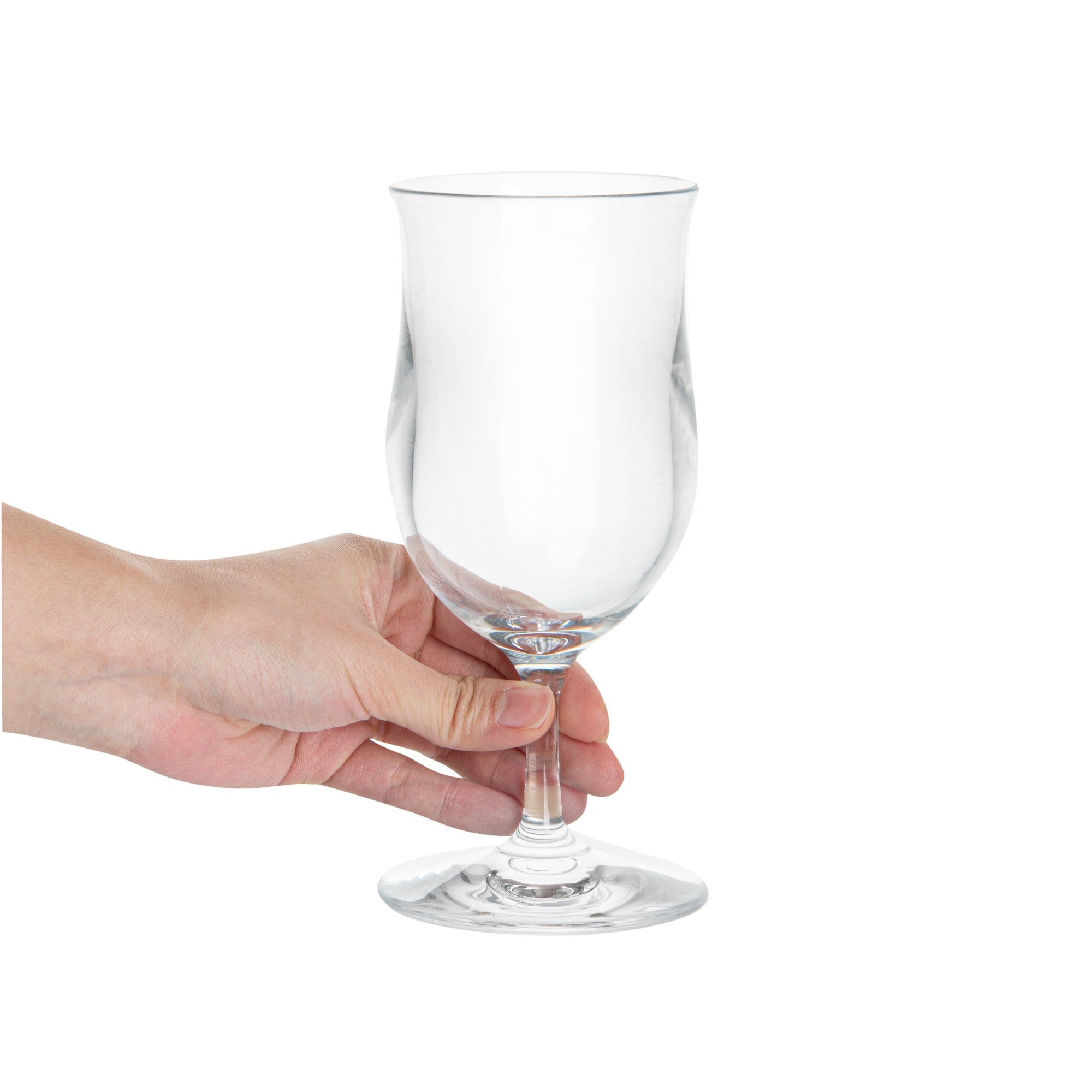 Bev Tek 13 oz Polycarbonate Poco Grande / Pina Colada Glass - 3 1/2" x 3 1/2" x 7 1/2" - 6 count box