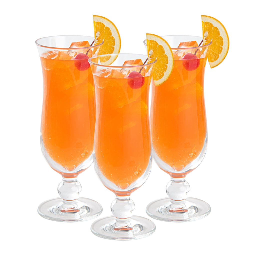 Bev Tek 11 oz Polycarbonate Hurricane Glass - 3" x 3" x 8" - 6 count box