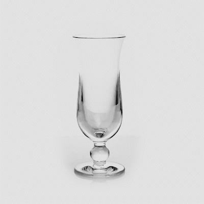 Bev Tek 11 oz Polycarbonate Hurricane Glass - 3" x 3" x 8" - 48 count box