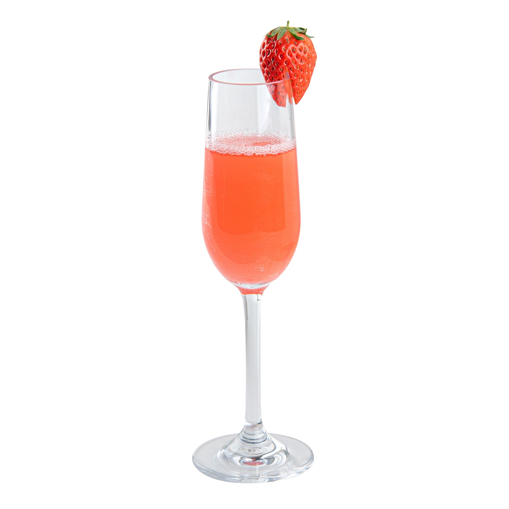 Bev Tek 6 oz Polycarbonate Champagne Flute - 2 3/4" x 2 3/4" x 8 3/4" - 6 count box