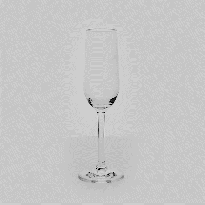 Bev Tek 6 oz Polycarbonate Champagne Flute - 2 3/4" x 2 3/4" x 8 3/4" - 48 count box