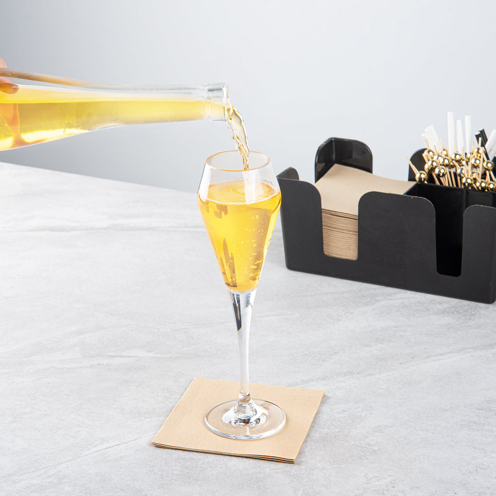Bev Tek 7 oz Polycarbonate Champagne Flute - 2 3/4" x 2 3/4" x 9 1/4" - 48 count box
