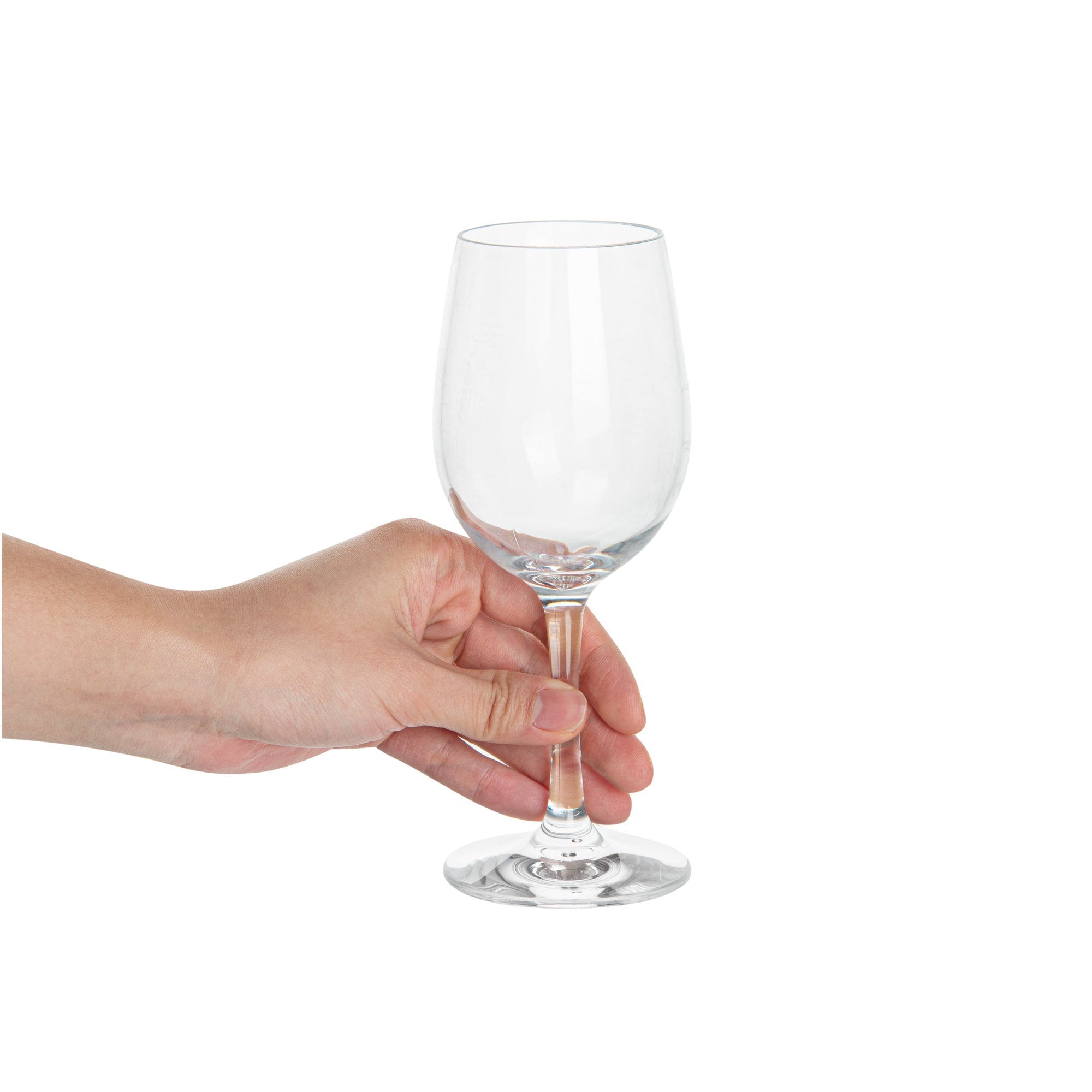 Bev Tek 9 oz Polycarbonate Wine Glass - 2 3/4" x 2 3/4" x 7" - 48 count box