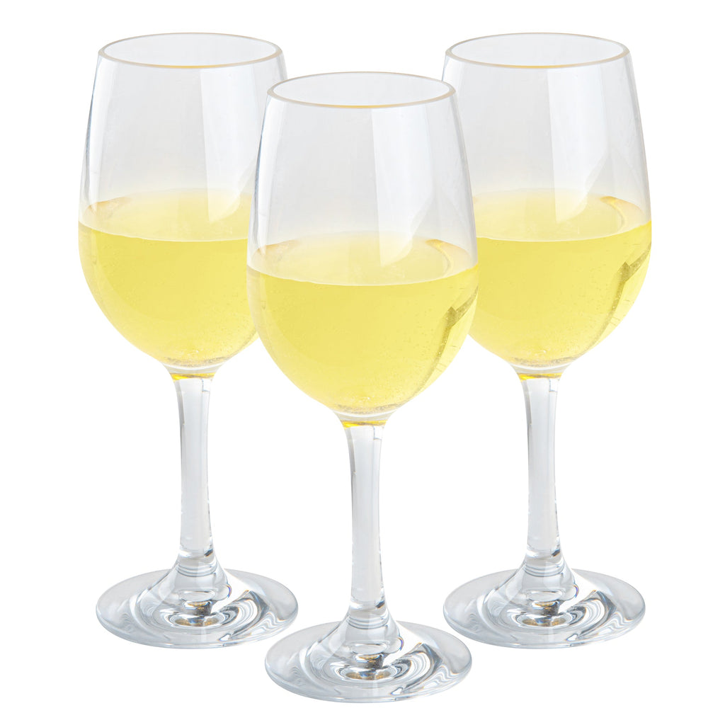 Bev Tek 14 oz Polycarbonate Wine Glass - 3 1/4" x 3 1/4" x 8 1/2" - 6 count box