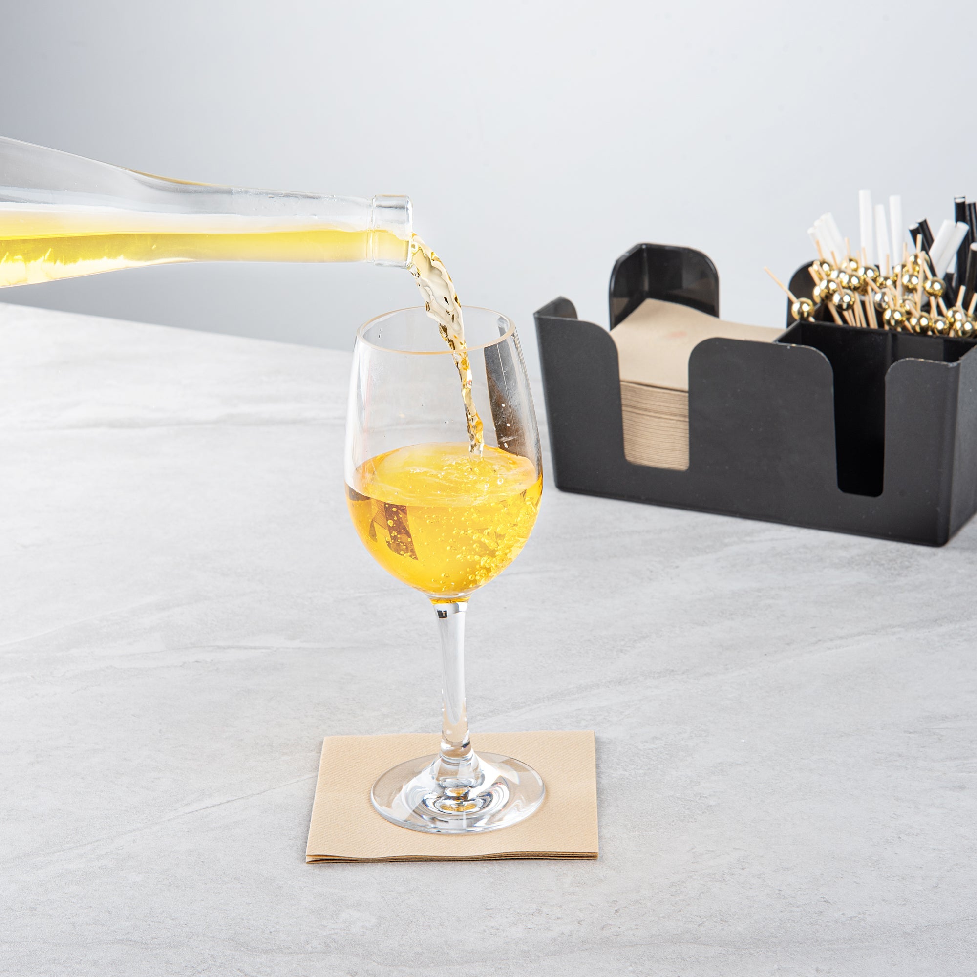 Bev Tek 14 oz Polycarbonate Wine Glass - 3 1/4" x 3 1/4" x 8 1/2" - 6 count box