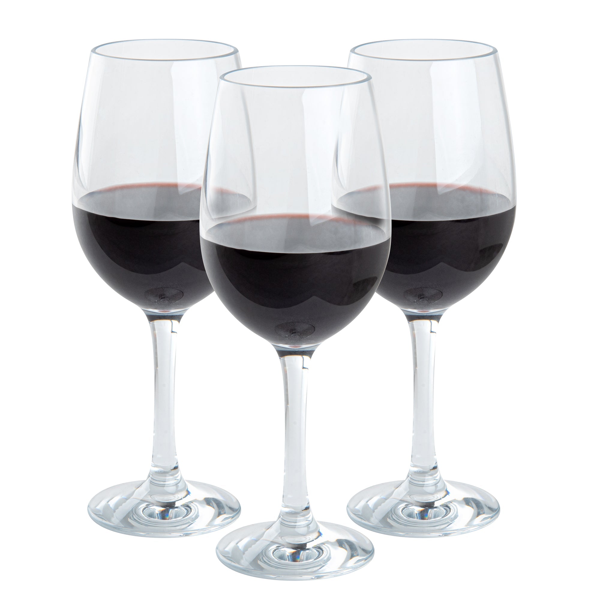 Bev Tek 16 oz Polycarbonate Wine Glass - 3 1/2" x 3 1/2" x 9 1/4" - 6 count box