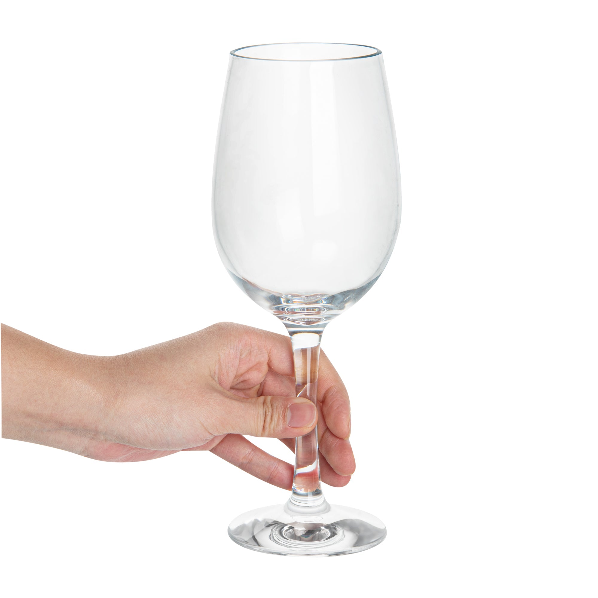Bev Tek 16 oz Polycarbonate Wine Glass - 3 1/2" x 3 1/2" x 9 1/4" - 48 count box