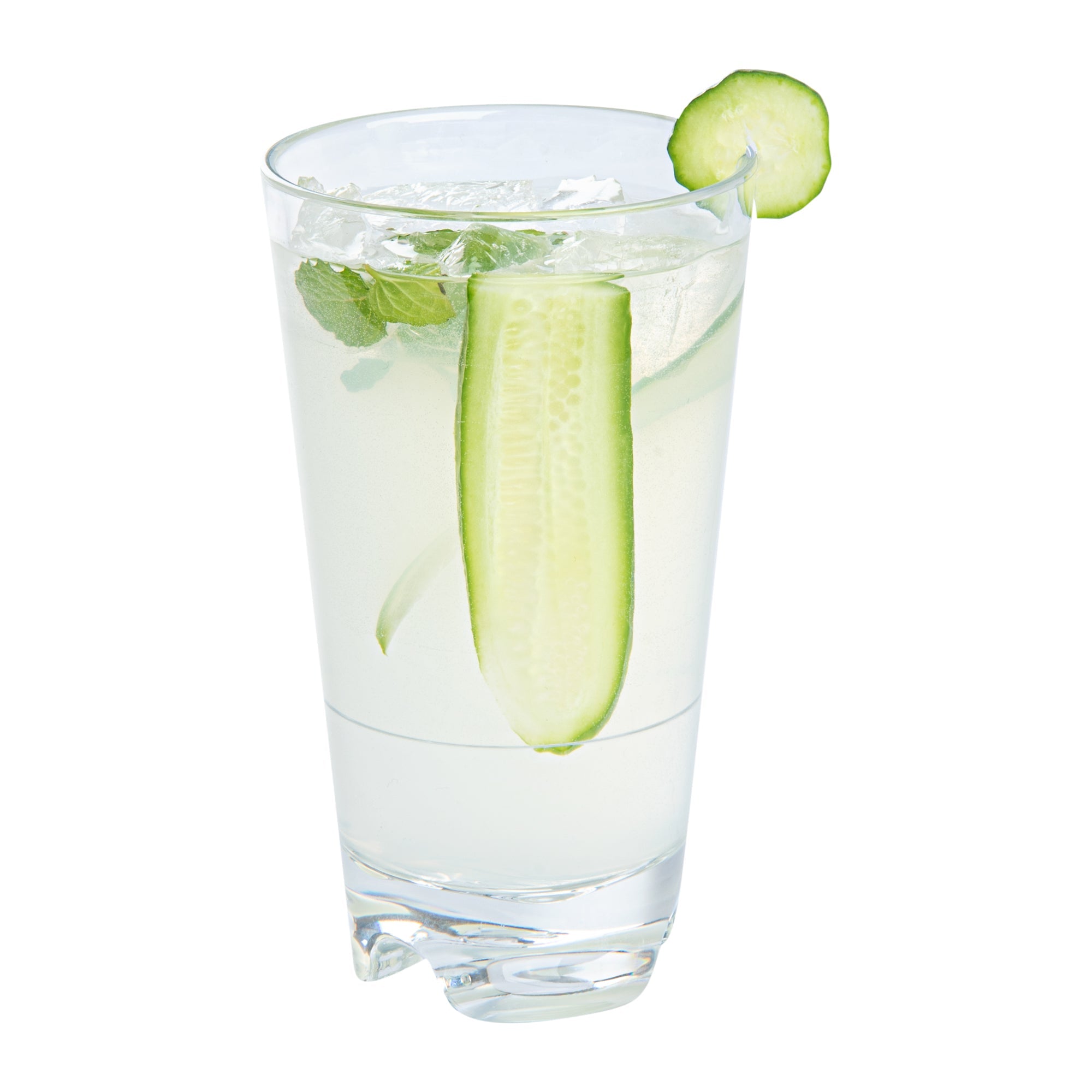 Bev Tek 18 oz Polycarbonate Highball Glass - Stackable - 3 1/2" x 3 1/2" x 6 1/4" - 6 count box