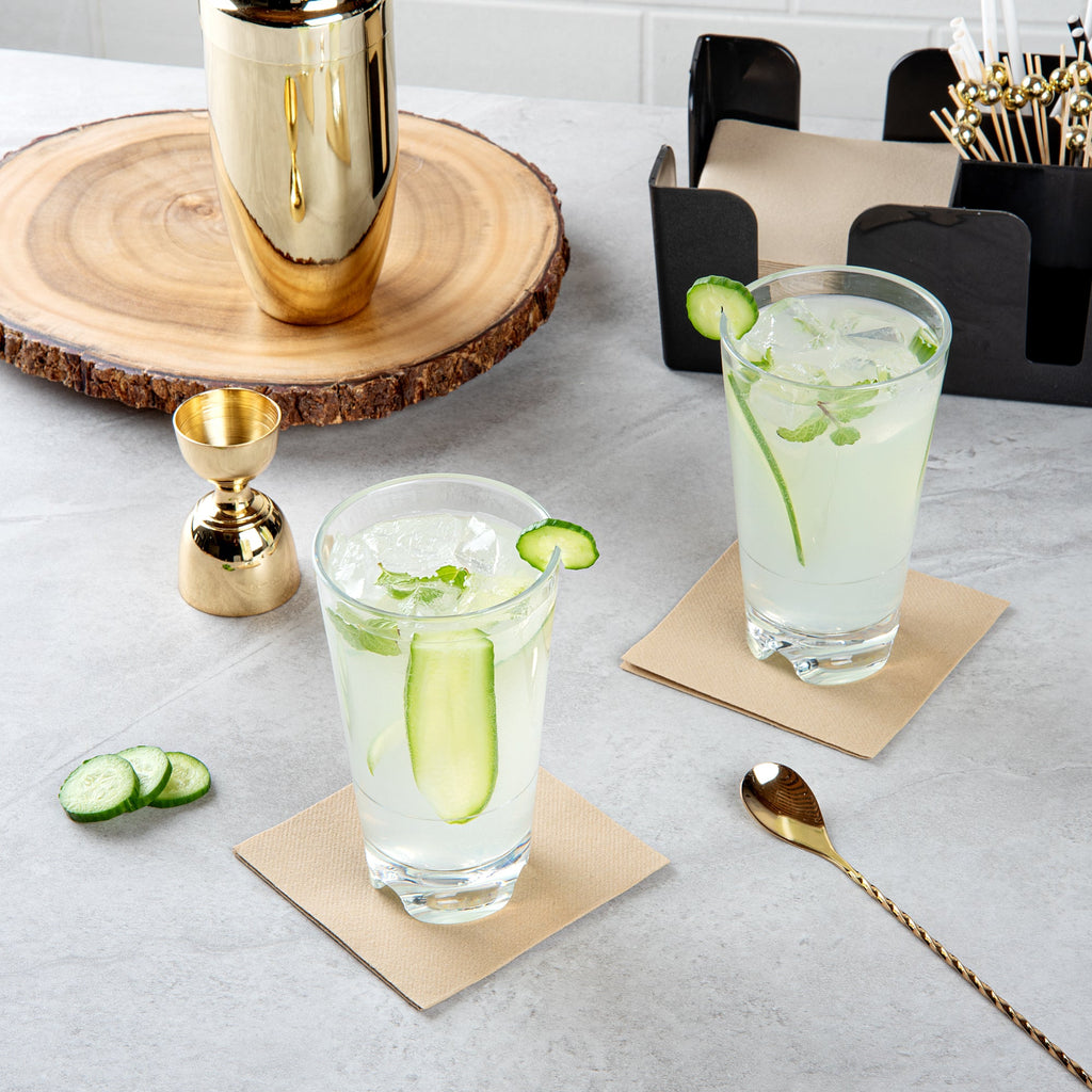 Bev Tek 18 oz Polycarbonate Highball Glass - Stackable - 3 1/2" x 3 1/2" x 6 1/4" - 48 count box