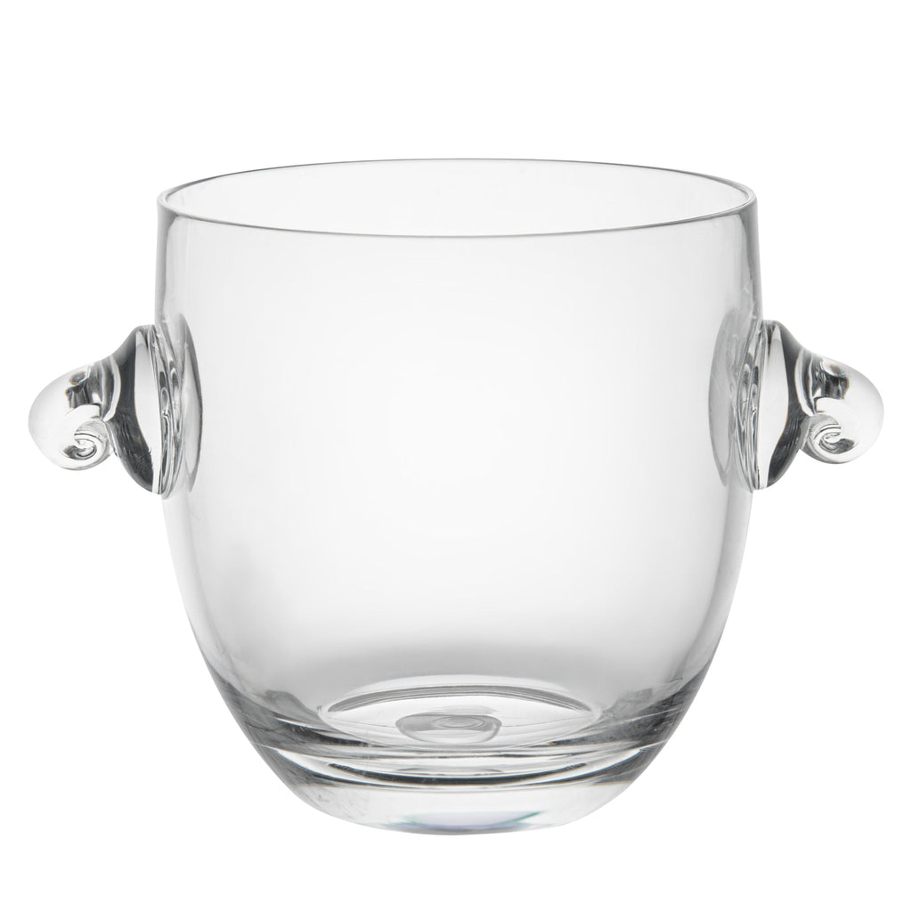 Bar Lux 2.1 qt Clear Plastic Ice / Champagne Bucket - 8 3/4" x 6 1/2" x 6 1/4" - 1 count box