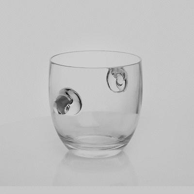 Bar Lux 2.1 qt Clear Plastic Ice / Champagne Bucket - 8 3/4" x 6 1/2" x 6 1/4" - 12 count box