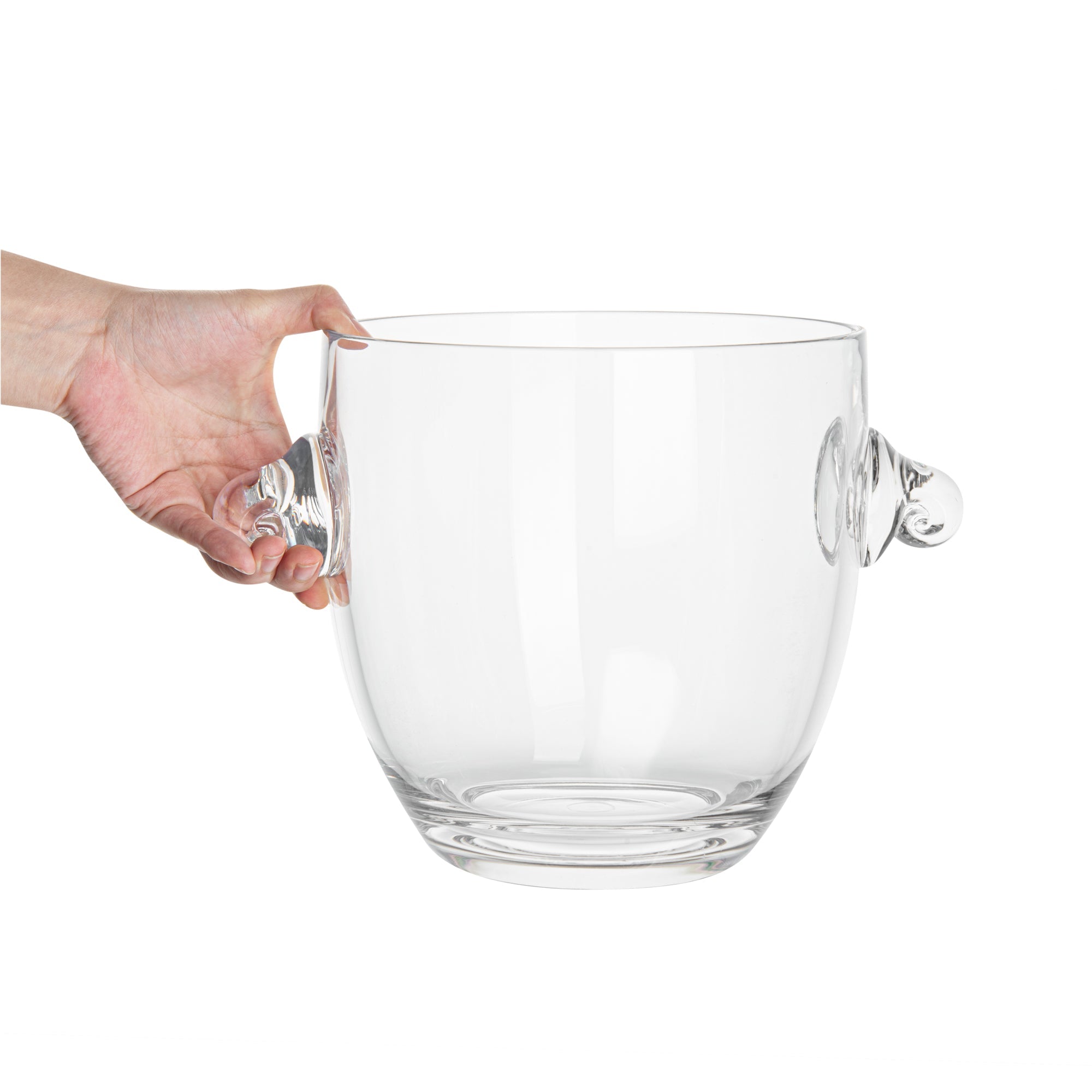 Bar Lux 5.3 qt Clear Plastic Ice / Champagne Bucket - 11 3/4" x 8 1/4" x 8 1/4" - 1 count box