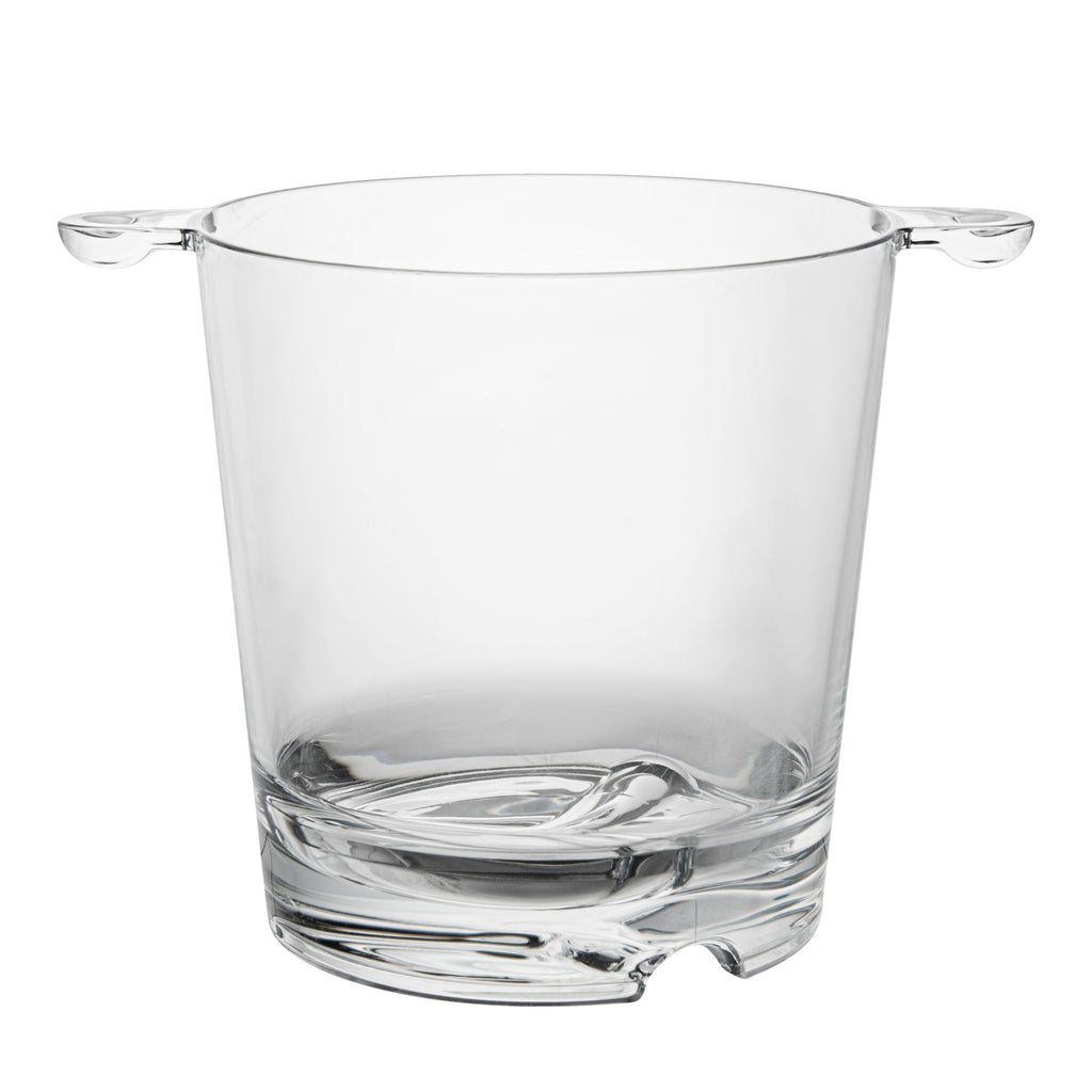 Bar Lux 2.4 qt Clear Plastic Ice / Champagne Bucket - 9" x 6 1/2" x 6 3/4" - 1 count box