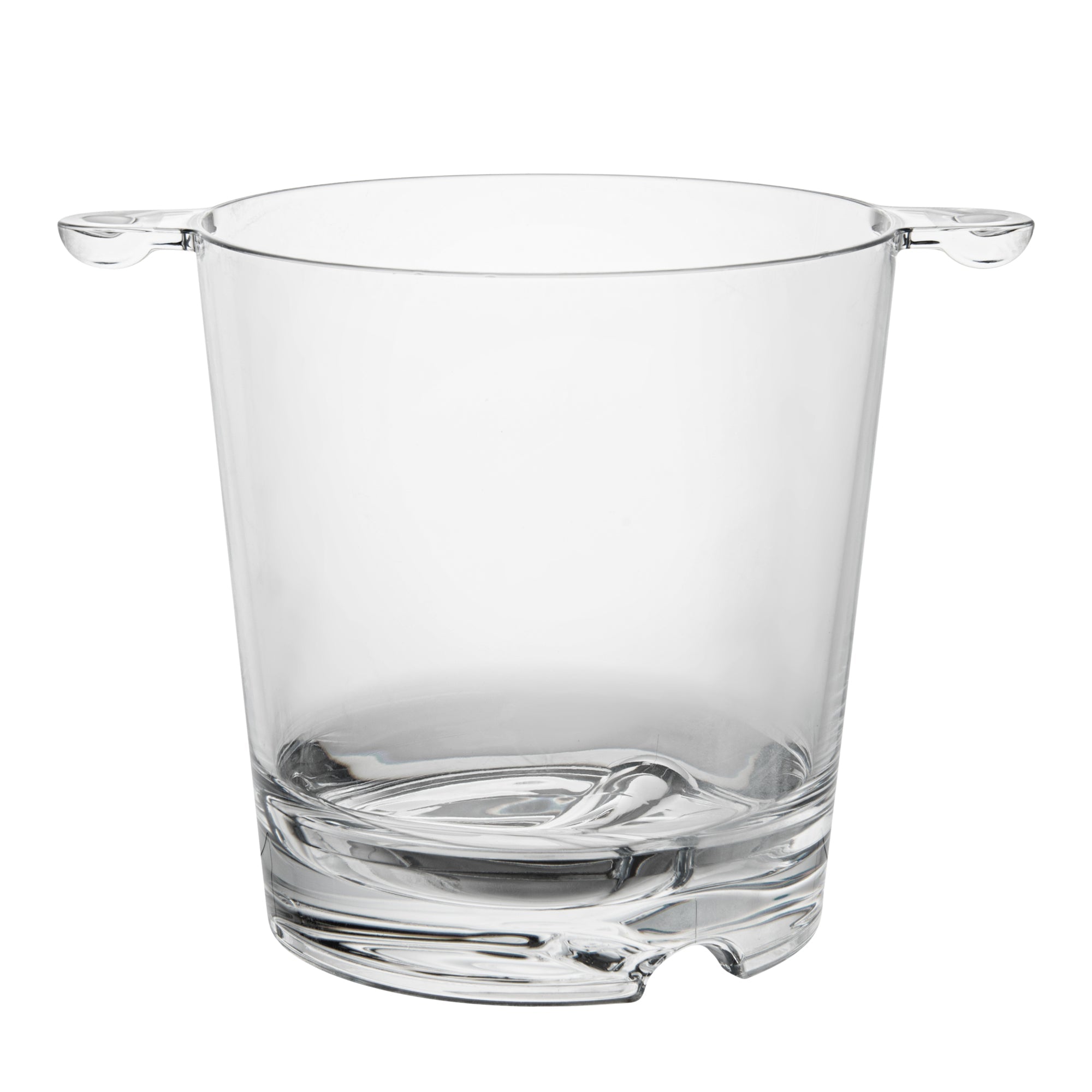 Bar Lux 2.4 qt Clear Plastic Ice / Champagne Bucket - 9" x 6 1/2" x 6 3/4" - 1 count box