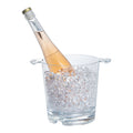 Bar Lux 2.4 qt Clear Plastic Ice / Champagne Bucket - 9" x 6 1/2" x 6 3/4" - 1 count box