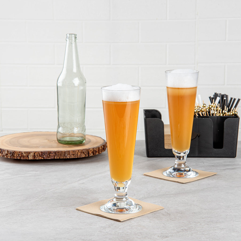 Bev Tek 14 oz Polycarbonate Pilsner Beer Glass - 3 1/4" x 3 1/4" x 9 1/4" - 24 count box