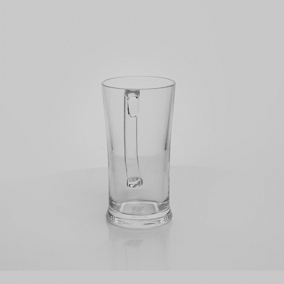 Bev Tek 17 oz Polycarbonate Beer Mug - 4 3/4" x 3 1/4" x 6 1/2" - 48 count box