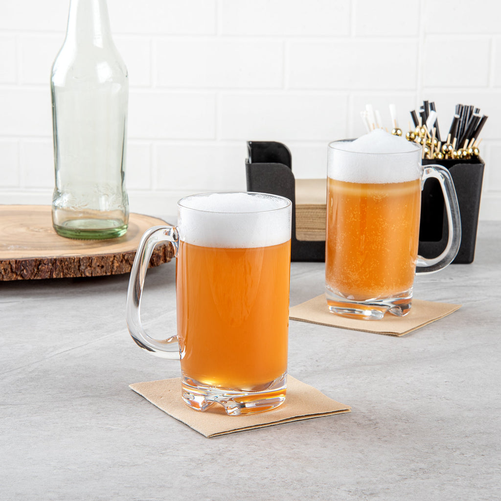 Bev Tek 18 oz Polycarbonate Beer Mug - 4 3/4" x 3 1/4" x 6" - 48 count box
