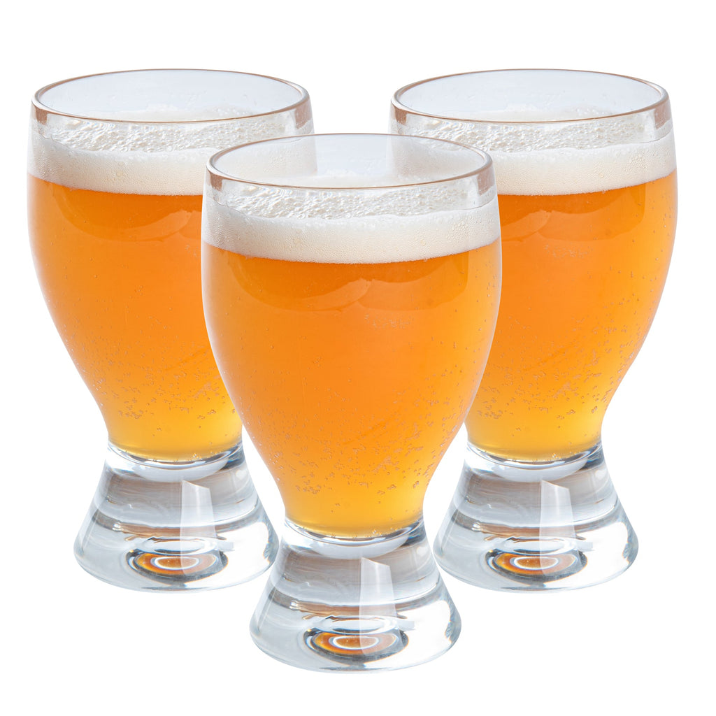 Bev Tek 14 oz Polycarbonate Craft Beer Glass - 3 1/2" x 3 1/2" x 6" - 6 count box