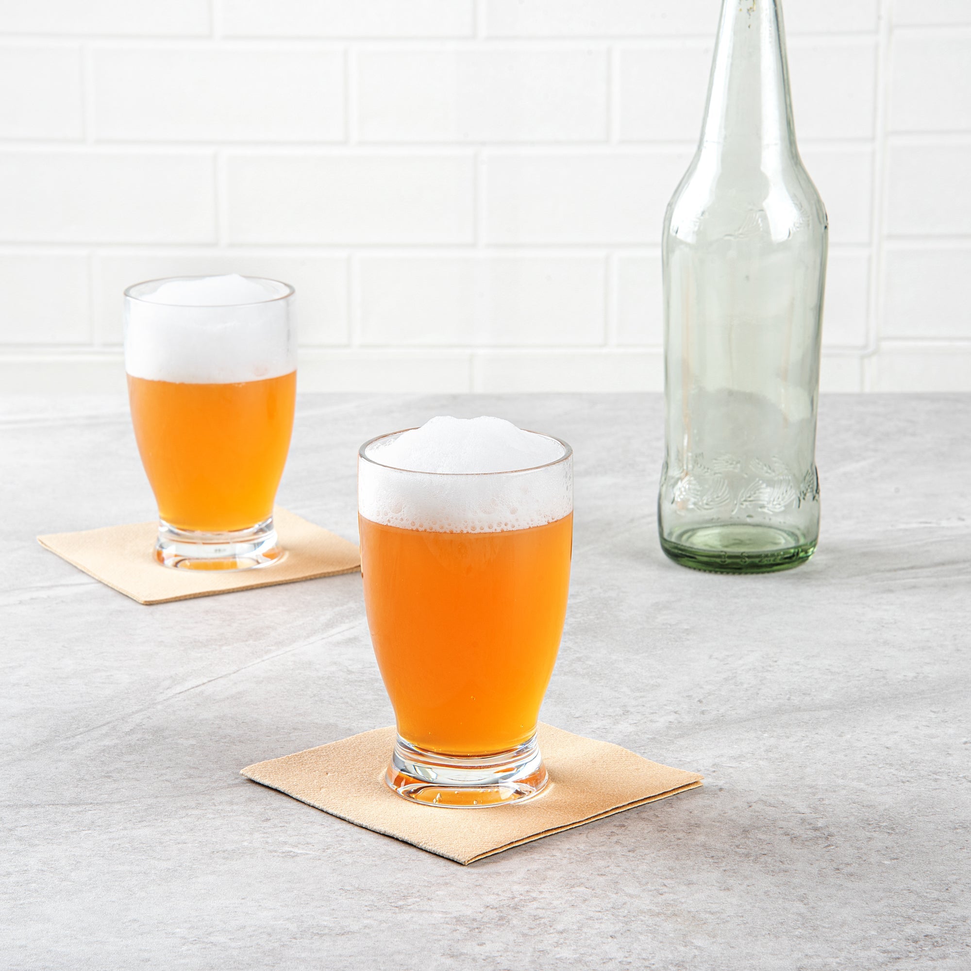 Bev Tek 12 oz Polycarbonate Craft Beer Glass - 3" x 3" x 5" - 48 count box
