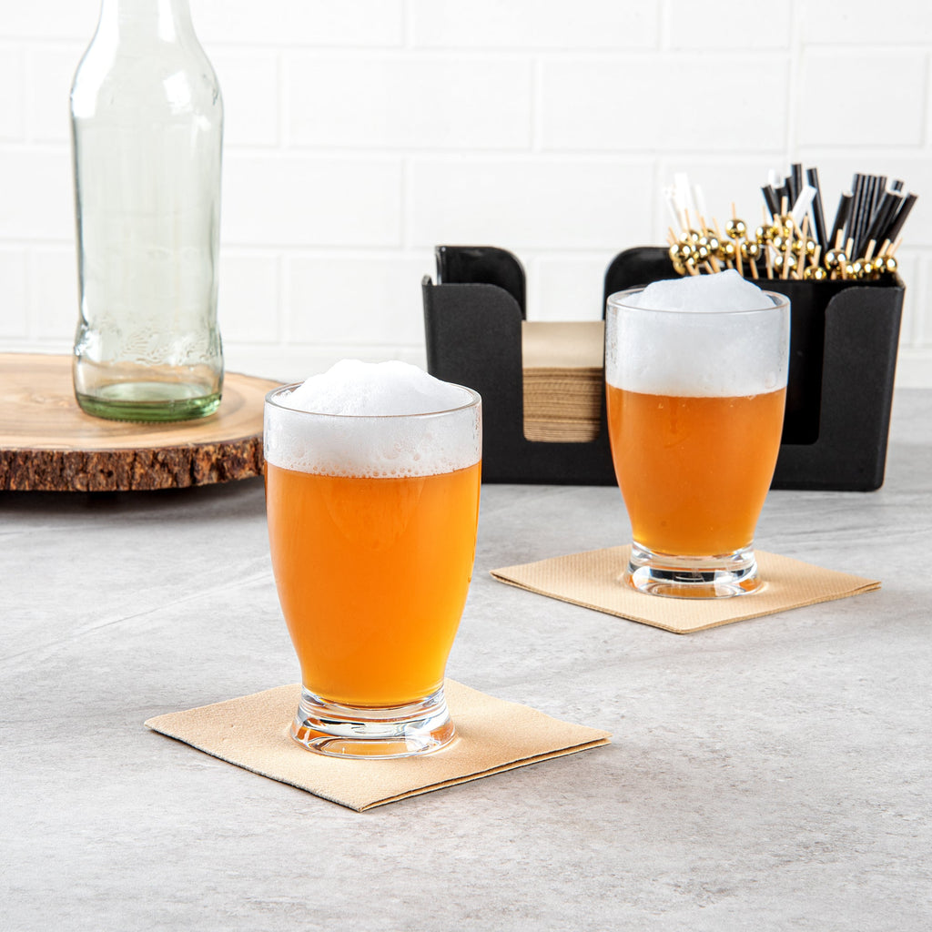 Bev Tek 12 oz Polycarbonate Craft Beer Glass - 3" x 3" x 5" - 6 count box