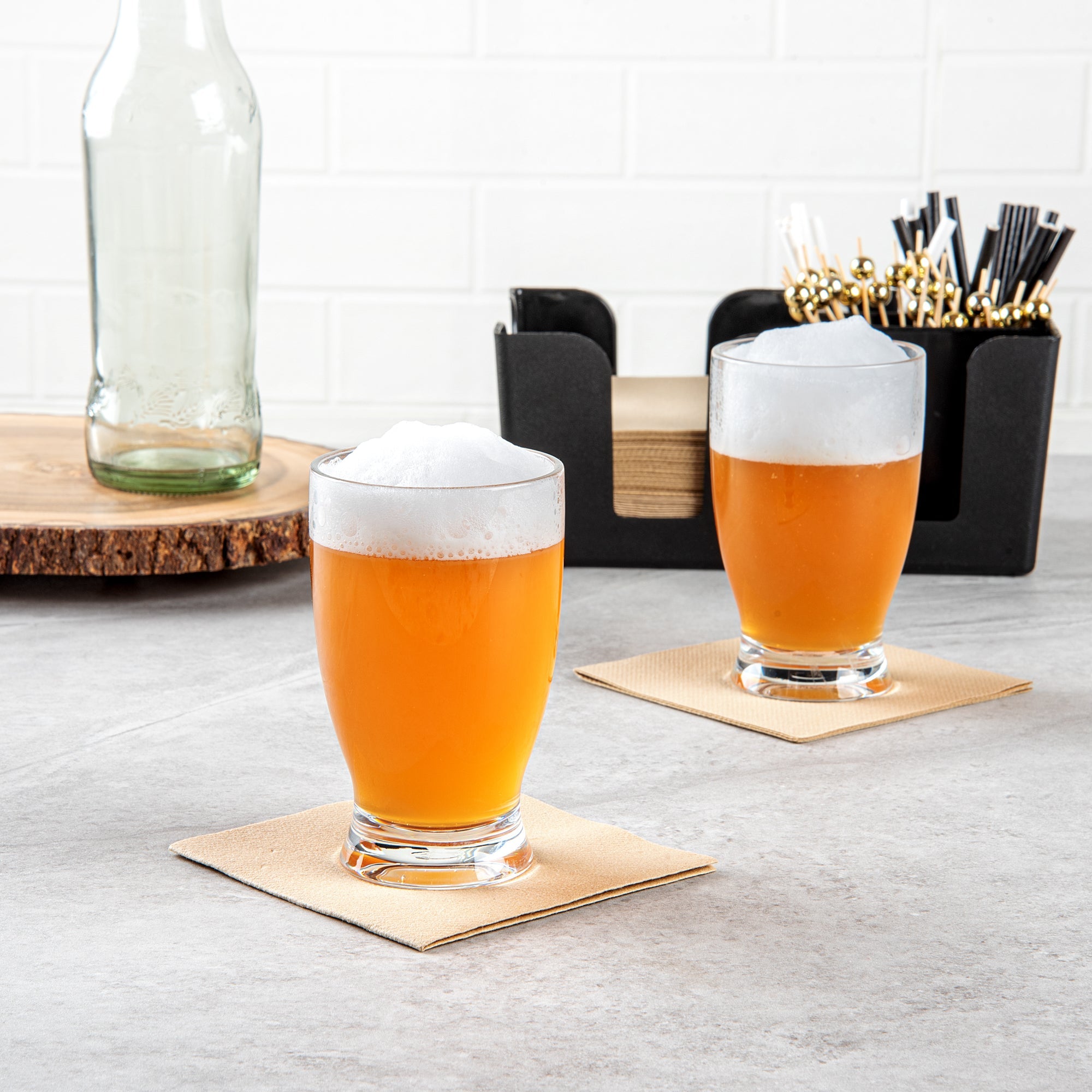 Bev Tek 12 oz Polycarbonate Craft Beer Glass - 3" x 3" x 5" - 48 count box