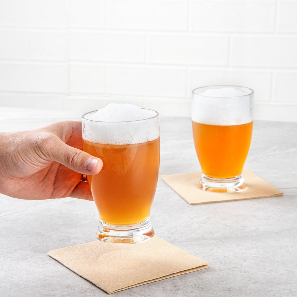 Bev Tek 12 oz Polycarbonate Craft Beer Glass - 3" x 3" x 5" - 48 count box