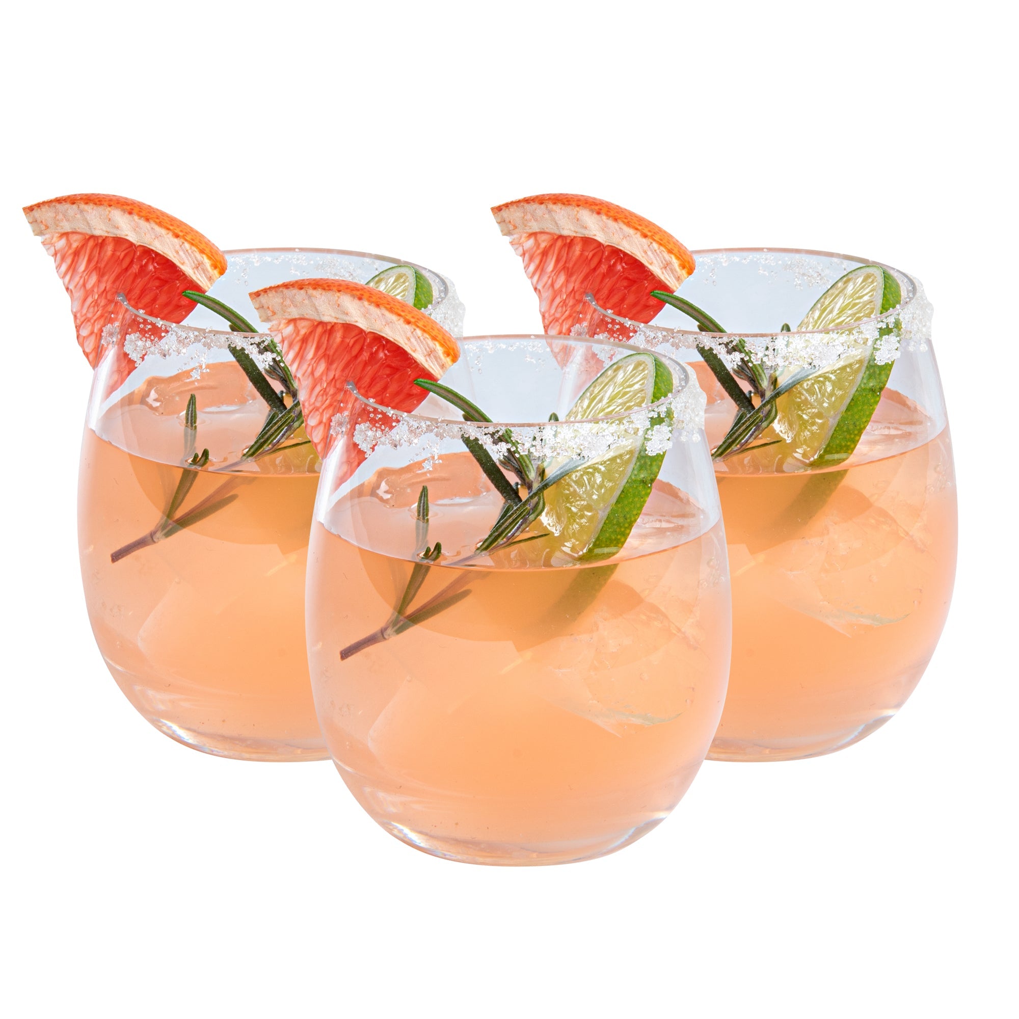 Bev Tek 9 oz Polycarbonate Rocks Glass - 3 1/4" x 3 1/4" x 3 1/2" - 6 count box