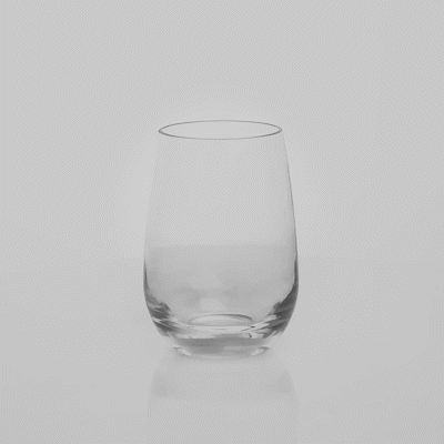 Bev Tek 17 oz Polycarbonate Stemless Wine Glass - 3 1/2" x 3 1/2" x 5" - 6 count box