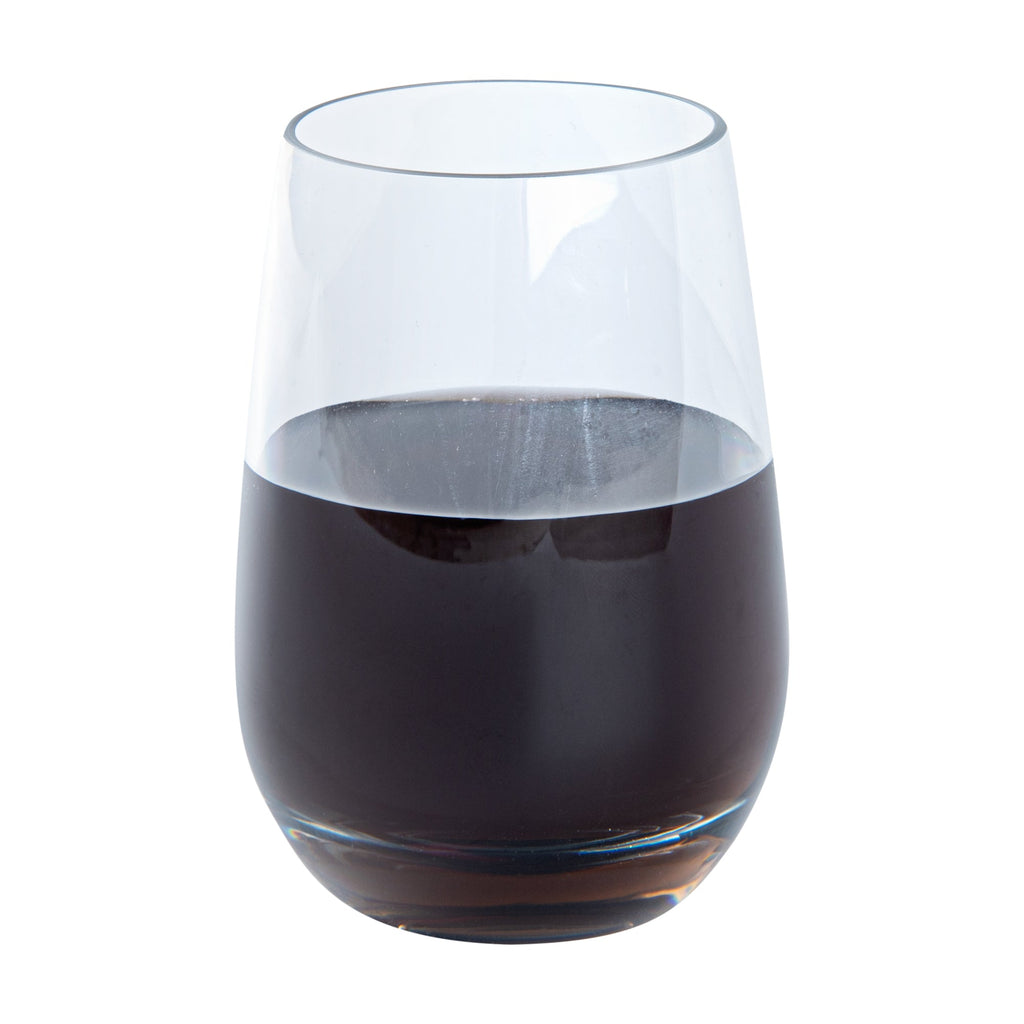 Bev Tek 17 oz Polycarbonate Stemless Wine Glass - 3 1/2" x 3 1/2" x 5" - 48 count box