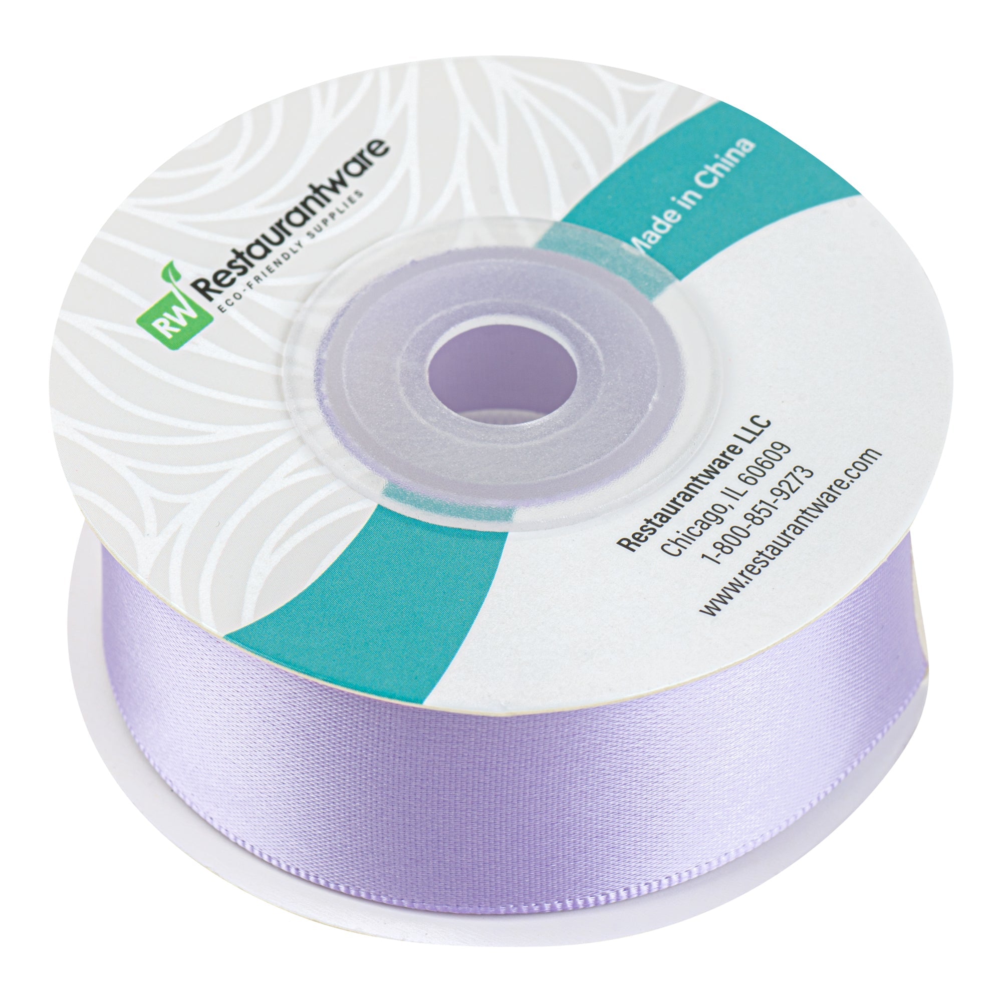 Gift Tek Orchid Purple Polyester Satin Ribbon - Single Face - 1" x 10 yds - 1 count box