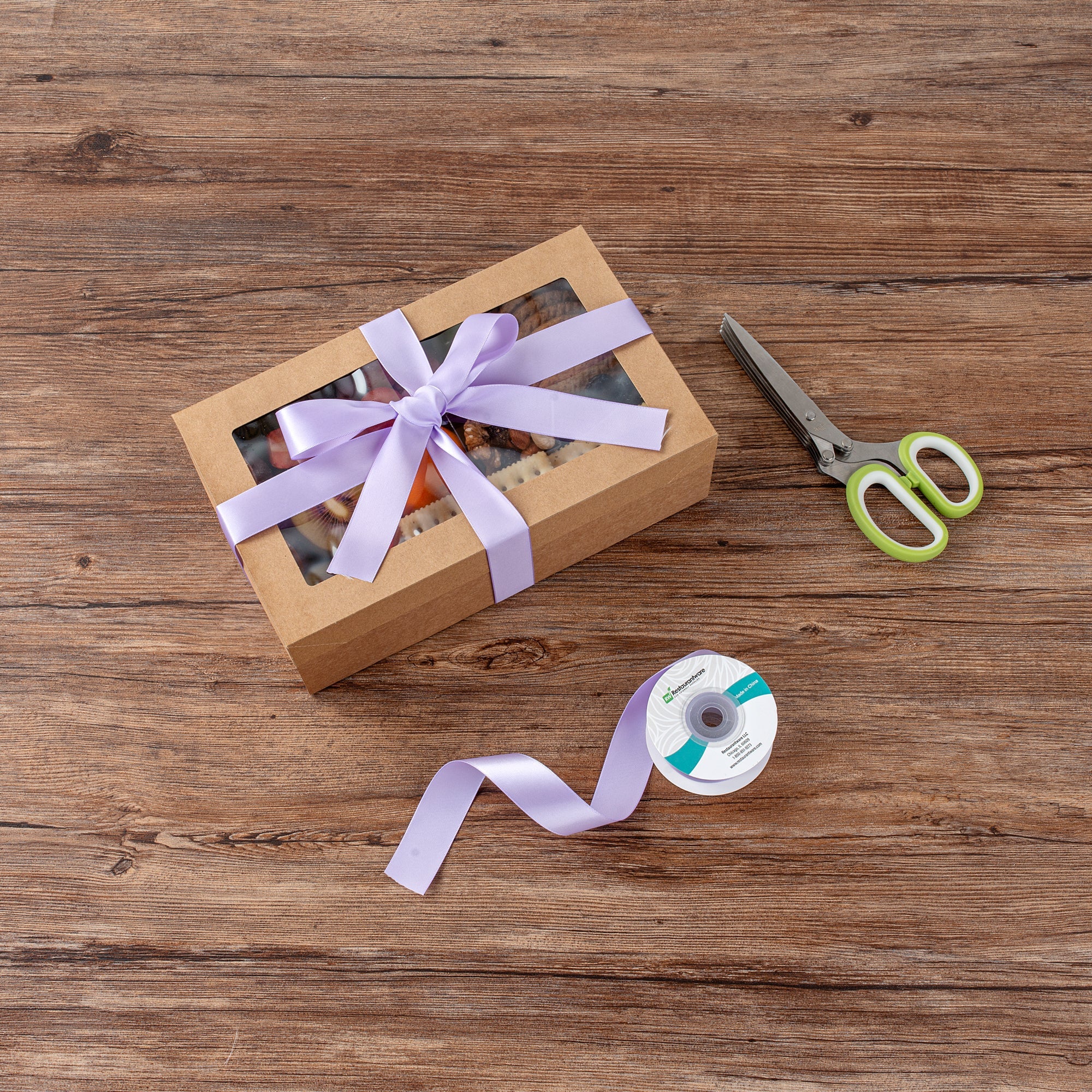 Gift Tek Orchid Purple Polyester Satin Ribbon - Single Face - 1" x 10 yds - 10 count box