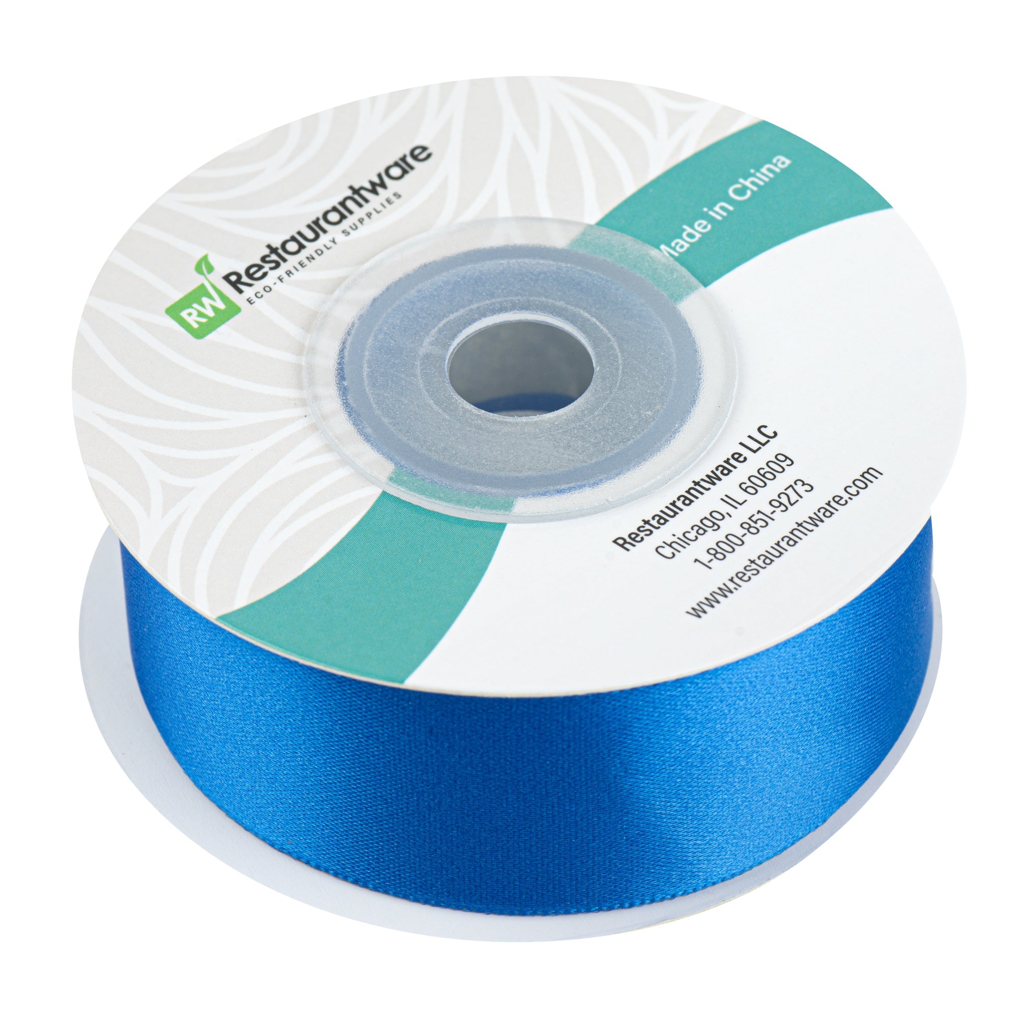 Gift Tek Royal Blue Polyester Satin Ribbon - Single Face - 1" x 10 yds - 1 count box