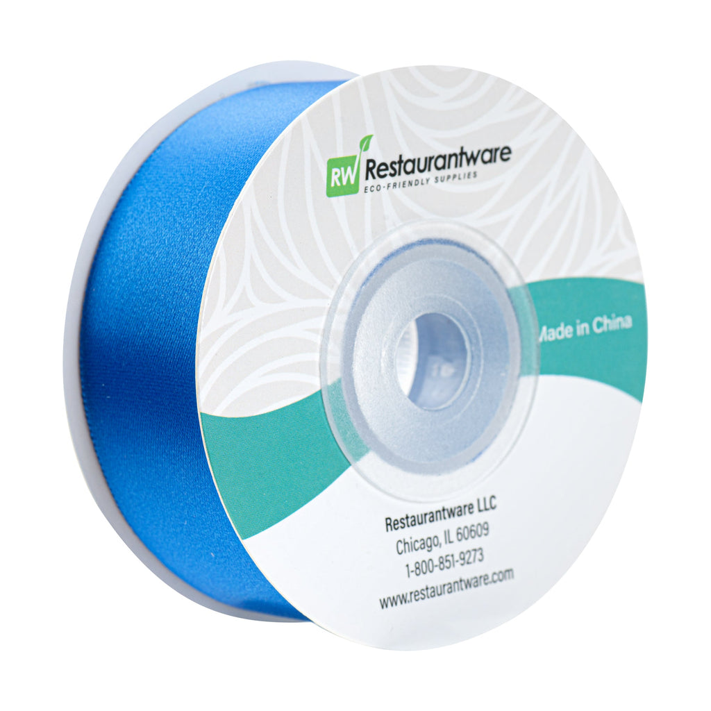Gift Tek Royal Blue Polyester Satin Ribbon - Single Face - 1" x 10 yds - 10 count box