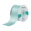 Gift Tek Aqua Blue Polyester Satin Ribbon - Single Face - 1 1/2" x 10 yds - 10 count box