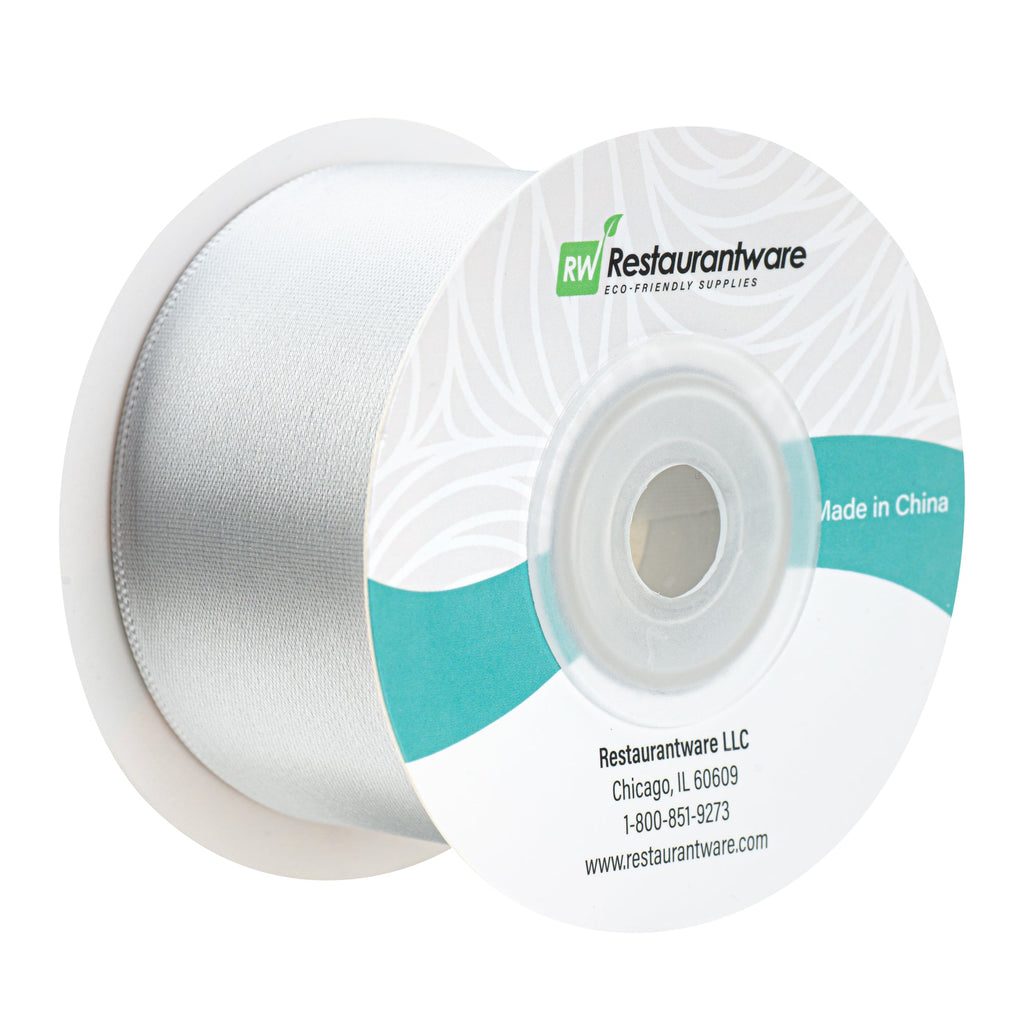 Gift Tek Gray Polyester Satin Ribbon - Single Face - 1 1/2" x 10 yds - 10 count box