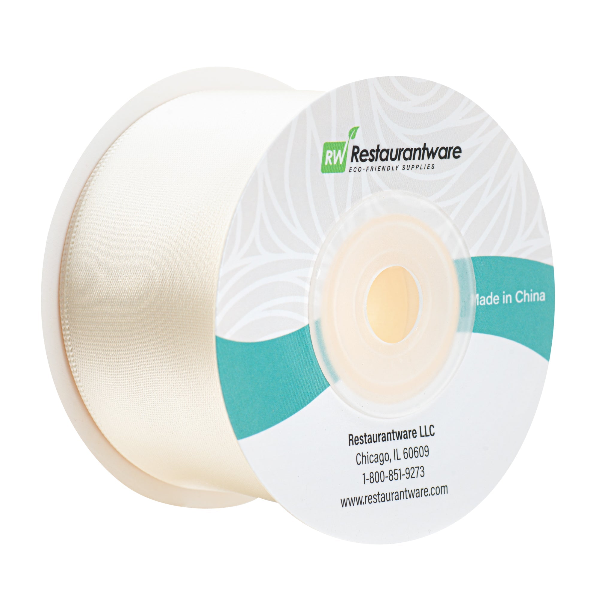 Gift Tek Ivory White Polyester Satin Ribbon - Single Face - 1 1/2" x 10 yds - 10 count box