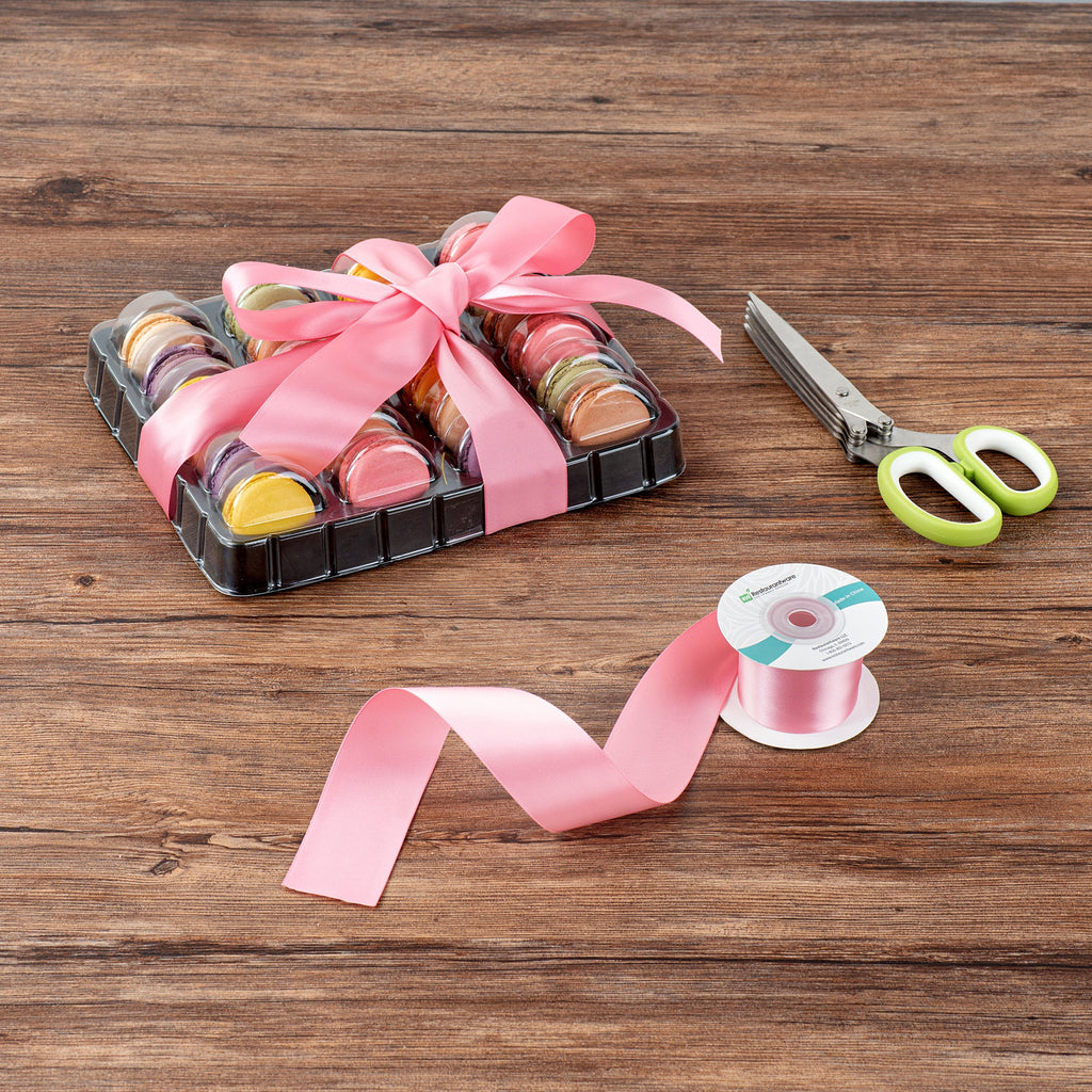 Gift Tek Pink Polyester Satin Ribbon - Single Face - 1 1/2" x 10 yds - 1 count box