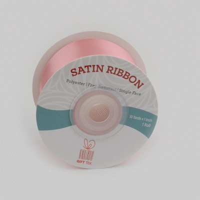 Gift Tek Pink Polyester Satin Ribbon - Single Face - 1 1/2" x 10 yds - 1 count box