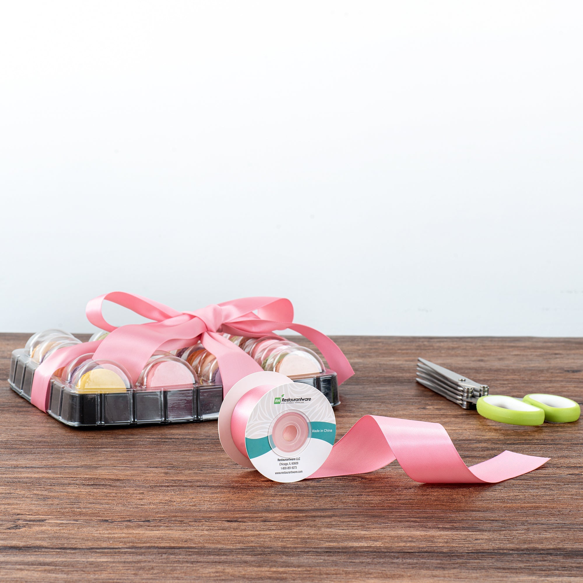 Gift Tek Pink Polyester Satin Ribbon - Single Face - 1 1/2" x 10 yds - 1 count box