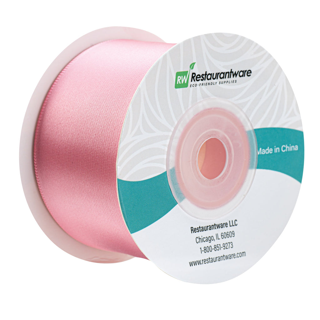 Gift Tek Pink Polyester Satin Ribbon - Single Face - 1 1/2" x 10 yds - 10 count box