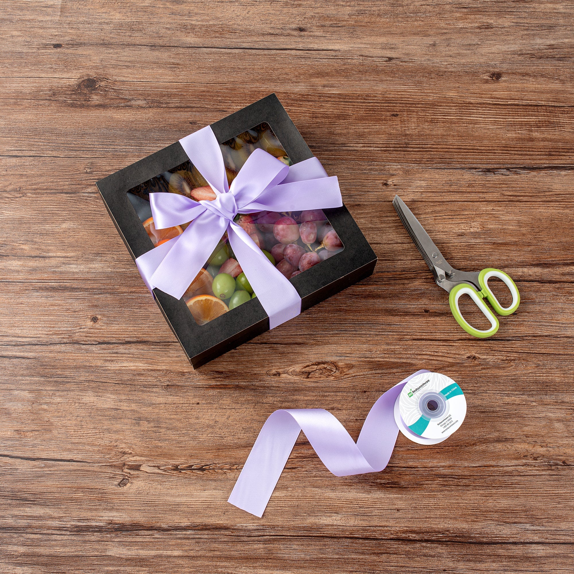 Gift Tek Orchid Purple Polyester Satin Ribbon - Single Face - 1 1/2" x 10 yds - 1 count box