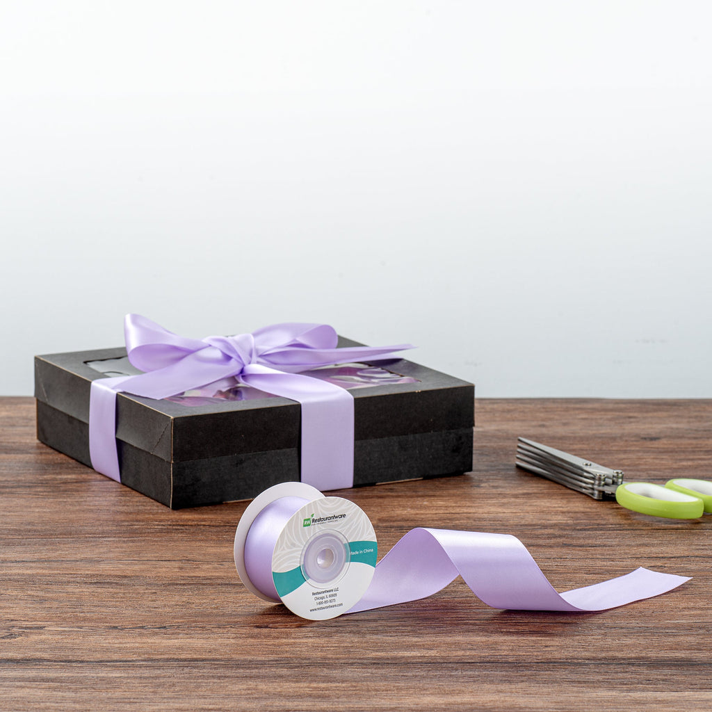 Gift Tek Orchid Purple Polyester Satin Ribbon - Single Face - 1 1/2" x 10 yds - 10 count box