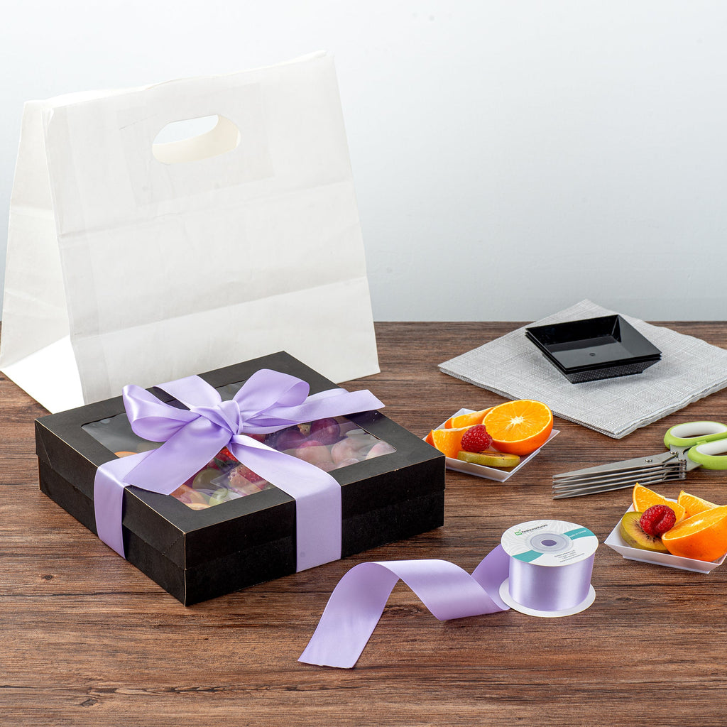 Gift Tek Orchid Purple Polyester Satin Ribbon - Single Face - 1 1/2" x 10 yds - 10 count box