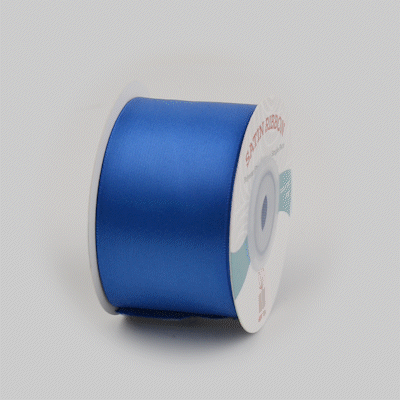Gift Tek Royal Blue Polyester Satin Ribbon - Single Face - 1 1/2" x 10 yds - 1 count box