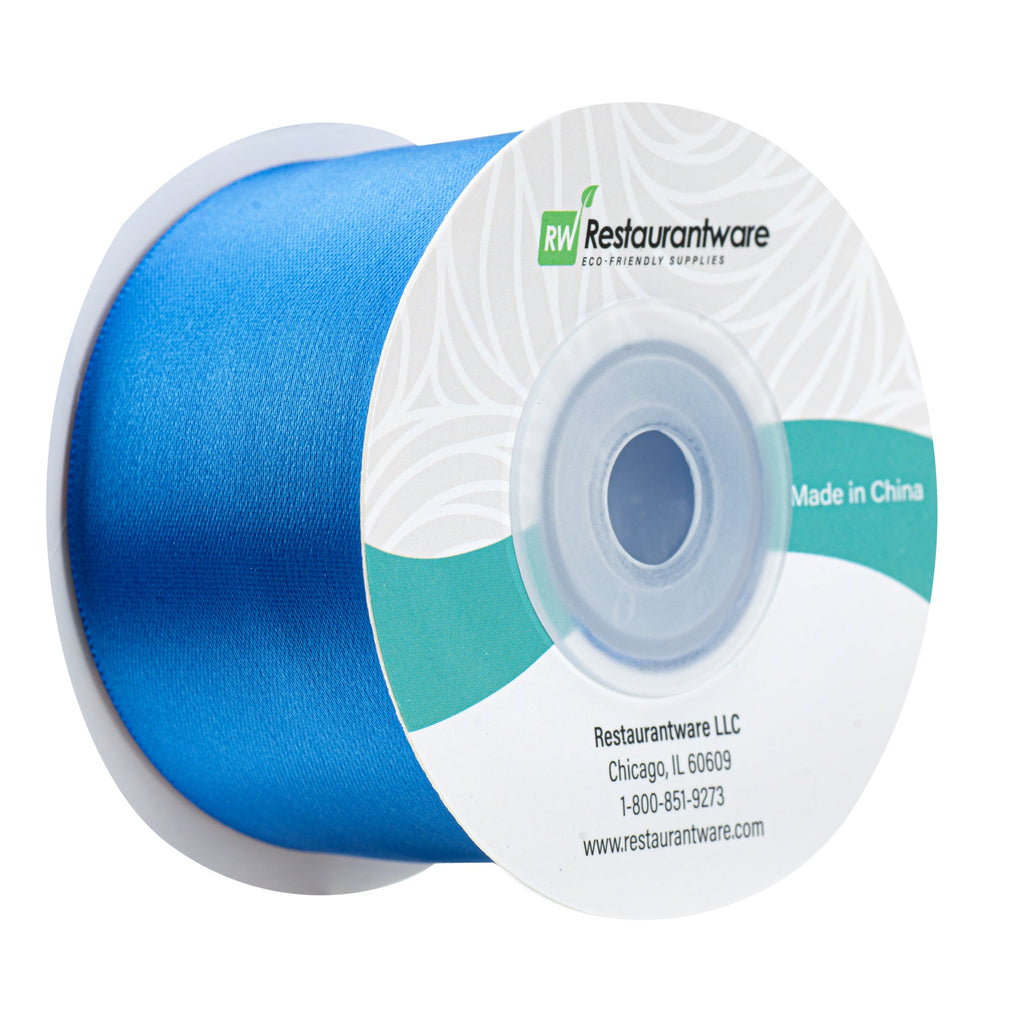 Gift Tek Royal Blue Polyester Satin Ribbon - Single Face - 1 1/2" x 10 yds - 10 count box