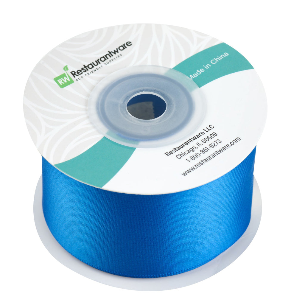Gift Tek Royal Blue Polyester Satin Ribbon - Single Face - 1 1/2" x 10 yds - 10 count box