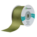 Gift Tek Spring Moss Green Polyester Satin Ribbon - Single Face - 1 1/2" x 10 yds - 10 count box