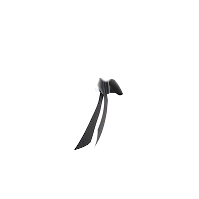 Gift Tek Black Polyester Satin Twist Tie Bow - Pre-Tied - 3" x 2 1/2" - 4000 count box